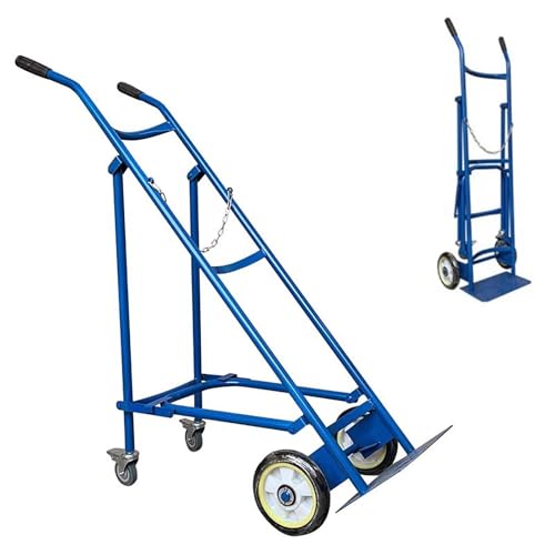 1pc Steel Oxygen Cylinder Holder Stand with Wheels - Portable Healthcare Applications Tank Trolley for Safe Storage and Transport