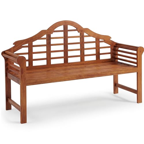 Casaria Banc de Jardin Marlboro en Bois Eucalyptus pré-huilé 2 Places Balcon terrasse extérieur...