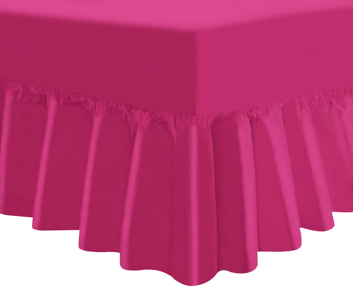 Niys Luxury Bedding Fuchia Arizone T180 Percale Standard Fitted Sheet In 14 Colours (, Double)