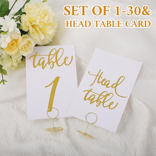Cartes numérotées 1 à 30 format compact de 5,1 cm avec mini socles de maintien - 5