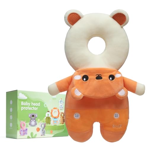 Image of VEEIROC Baby Fall Back Head Protector - Baby Head Protector Backpack for Crawling Walking Gifts, Adjustable Toddlers Head Safety Pad Cushion, Cute Bear
