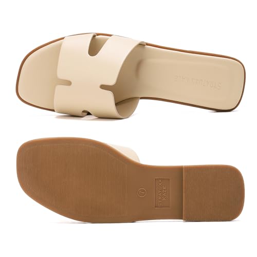 Stratuxx Kaze Women's Open Toe Flat Dress Slide Sandals Review