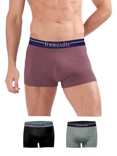 Image of Freecultr Men's Cotton Trunks | Breathable & Moisture Absorbing | Soft Comfort Fit | Everyday Innerwear