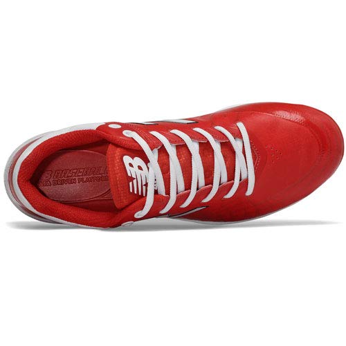 New Balance Men's 4040 V5 Metal Baseball Shoe, Red/White, 7.5 M US