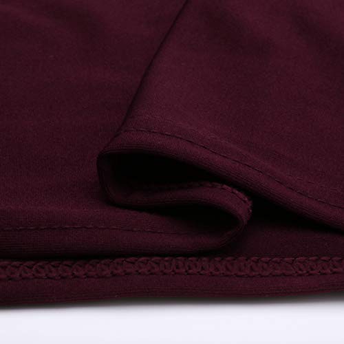 Lovwy 50 Pcs Burgundy Spandex Chair Sashes Stretch Chair Bands Bows For Wedding Party Engagement Event Birthday Graduation Meeting Banquet Decoration (50 Pcs, Burgundy) #TOP1