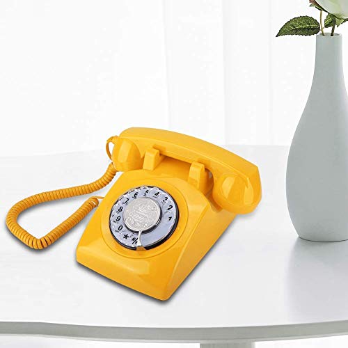 Téléphone de bureau rétro et fixe classique rotatif pour décoration de maison