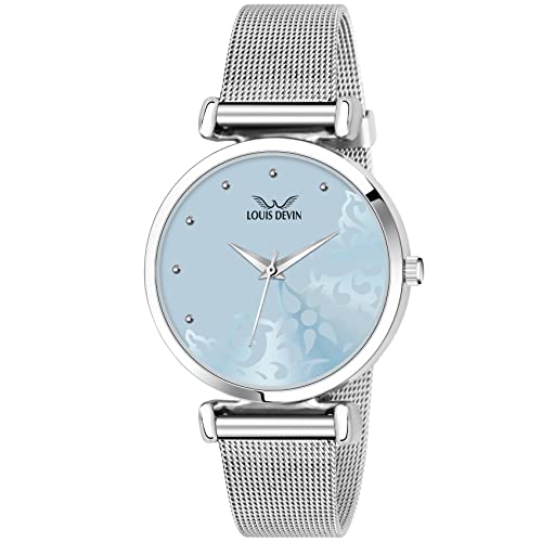 Image of LOUIS DEVIN Women's Analog Wrist Watch with Stainless Steel Chain | LD-L157