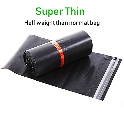 Sobres Envio Bolsas de mensajería, 100 Uds., bolsa de almacenamiento negra, bolsa de plástico de polietileno for envío, sobres, bolsas de correo, bolsa de plástico con sello autoadhesivo(17x30cm(2.3g)