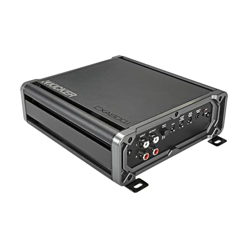 Kicker CXA800.1 800 Watt Class D Mono Car Audio Amplifier with Dual Bass Remote, Wiring Install Kit, 2X 10 800 Watt Peak Power DVC 2-Ohm Ultra-Thin Car Audio Subwoofer