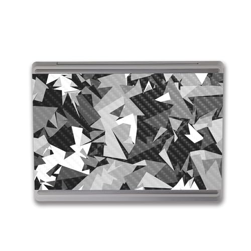 Image of MightySkins Carbon Fiber Skin Compatible with Microsoft Surface Laptop Go 3 (2023) Full Wrap Kit - Mono Camo | Protective, Durable Textured Carbon Fiber Finish | Made in The USA