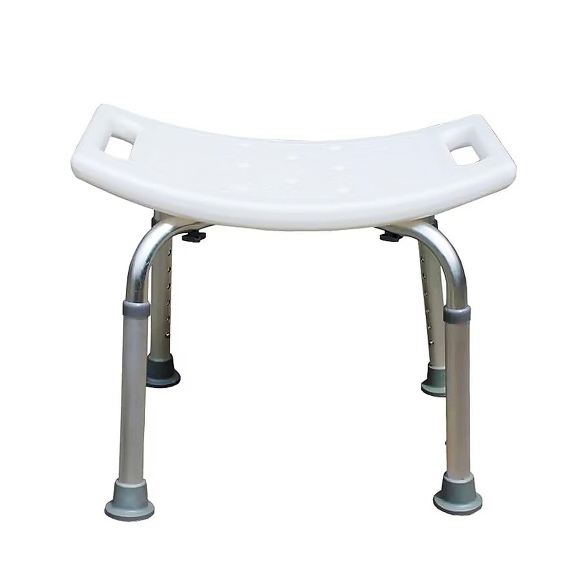Asiento de seguridad para bañera y ducha con un cepillo de baño, banco ajustable y antideslizante, taburete de bañera para ancianos o personas mayores (silla de ducha sin respaldo y cepillo)