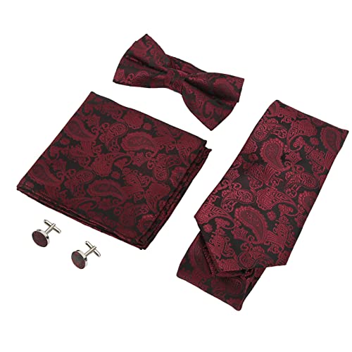 Set de corbatas para hombre con pañuelo y gemelos