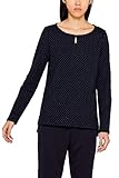 Mit leichtem Stretchanteil edc by ESPRIT Damen 099Cc1K002 Langarmshirt, 400/NAVY, XL