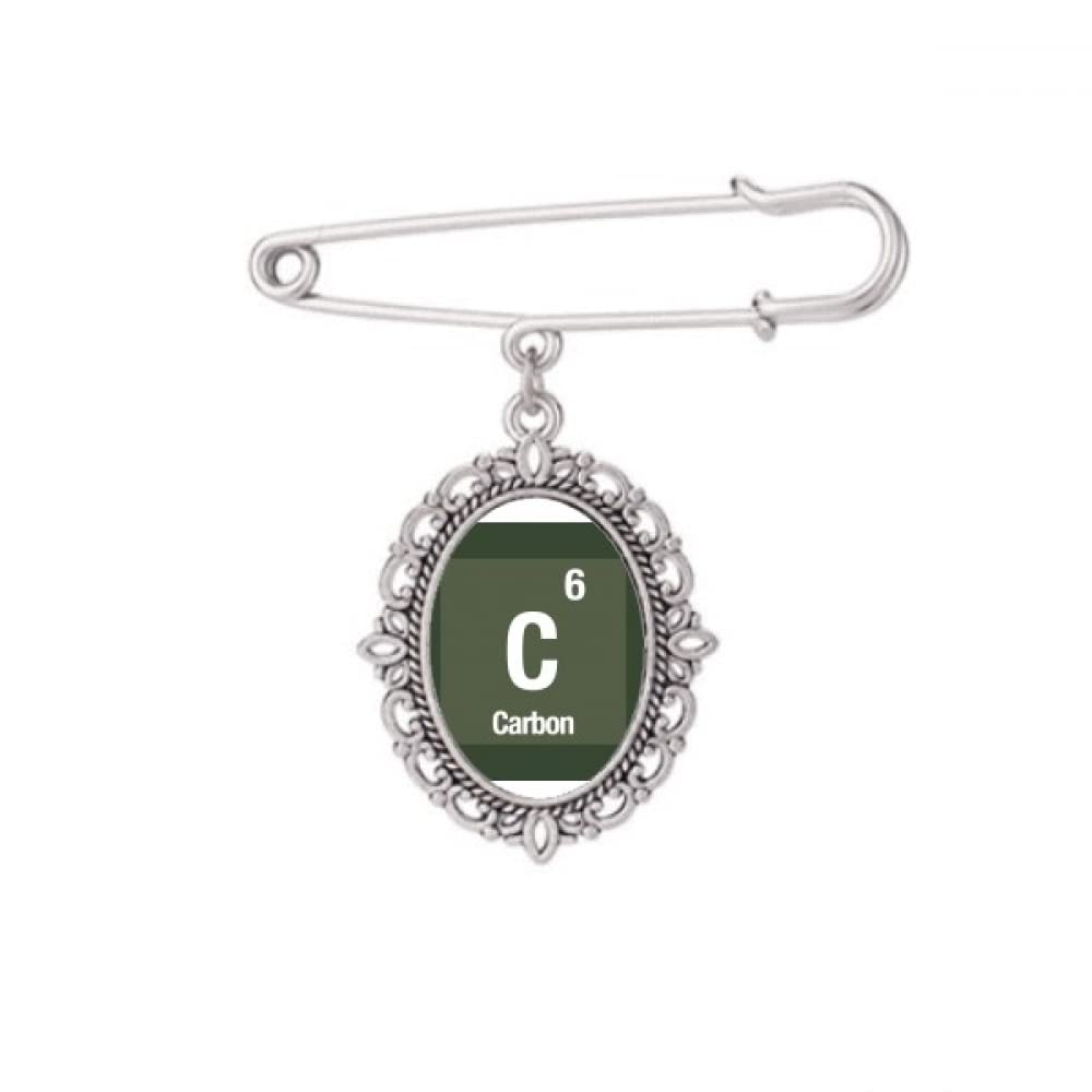 Broche en carbone pour robe chemise châle taille M accessoire mode - 5
