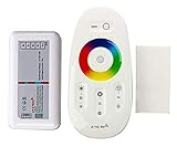 Haudang Controlador de luz LED táctil RGBW, regulador de intensidad 12 V, 24 V, 18 A, panel RF