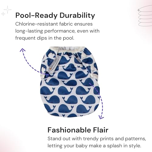 Reusable Swim Nappy - Small & Large Swim Nappies; Adjustable, Washable; Child, Toddler and Baby - Image 3