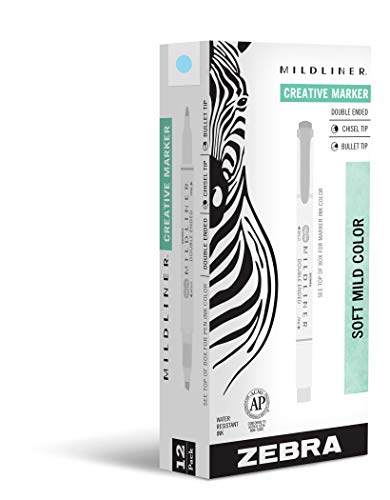 Zebra Mildliner Double Ended Pastel Highlighter Blue
