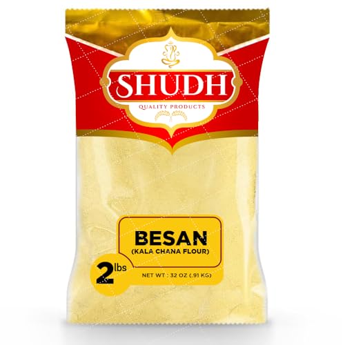 Shudh KALA CHANA BESAN (CHICKPEA FLOUR) 2 LB ~ All Natural | Vegan | Gluten Friendly | Non-GMO