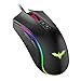 havit Ratón Gaming 7 Botones Mouse Gaming programables Iluminación RGB [800-1600-2400-4800] para Windows7/8/10/Xp/Vista/Linux（MS733）, Negro