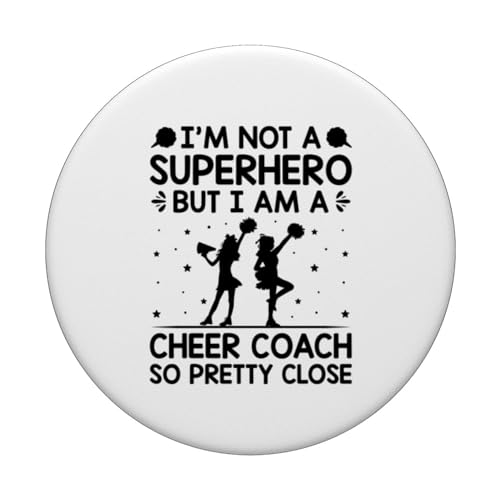 Cheerleading Coach Cheer Coach Cheerleader Cheer Training PopSockets Swappable PopGrip, Black - Image 3