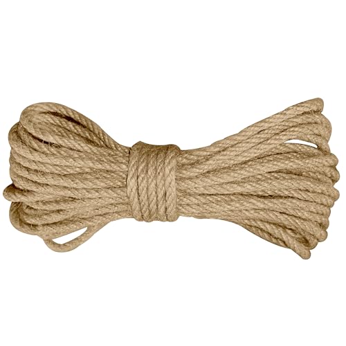Jute Twine String,164 Feet 1/4 Inch Natural Jute Rope,4ply Thin Ribbon Hemp Twine for Gift Wrapping Craft Plant Garden Christmas Handmade Arts Decoration Packing String Home Decor - image 1