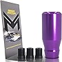 Mega Racer 8cm Purple Aluminum Shift Knob - for Buttonless Automatic and 4, 5 and 6 Speed Manual Transmission Vehicles, Interior Automotive Replacement Parts, 1 Piece