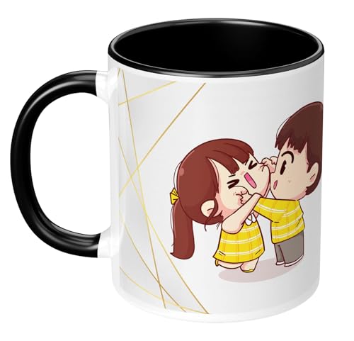 Image of NH10 Designs Raksha Bandhan Gifts Printed Mug with Keychain Best Rakhi Combo Gift Set for Brother Rakshabandhan Return Gifts for Sister White 350ml Coffee Mug(Pack of 5) Combo Set(RMCKRCG902)