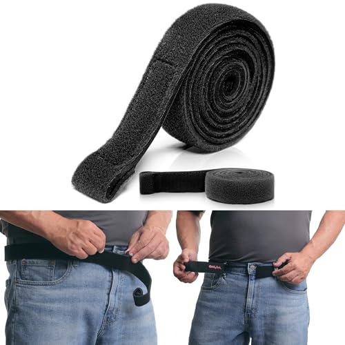 ComfyBelt No Buckle Elastic Stretch Belts for Men and Women, Comfortable Invisible Belts - 1.5 inches Black