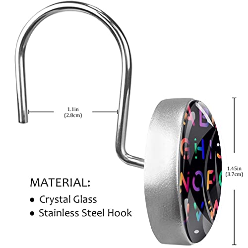 Crochets pour rideau de douche en acier inoxydable durable alphabet - 4