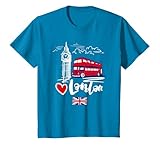 tee shirt londres T-shirt « I Love London Tourist », t-shirt cool pour enfants souvenir de Londres Angleterre, t-shirt britannique, t-shirt Londres, cadeau de monuments de Londres, T-shirts londoniens dessinés à la main, horizon de Londres, bus rouge londonien, Big Ben, profitez de voyages et portez des t-shirts londoniens
