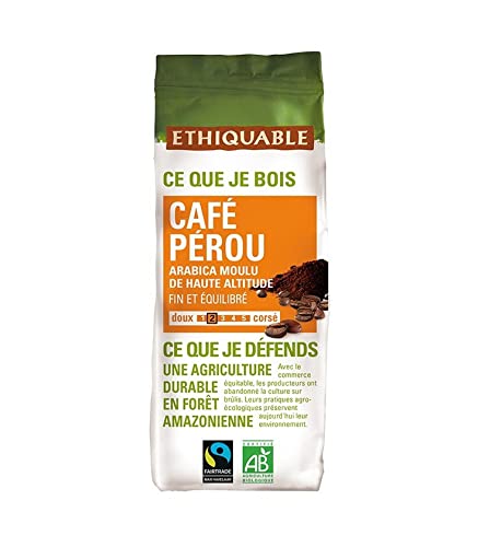 ETHIQUABLE café Perú Tierra G100 Orgánico Y Justo 250% Arabicaintensité 2/5