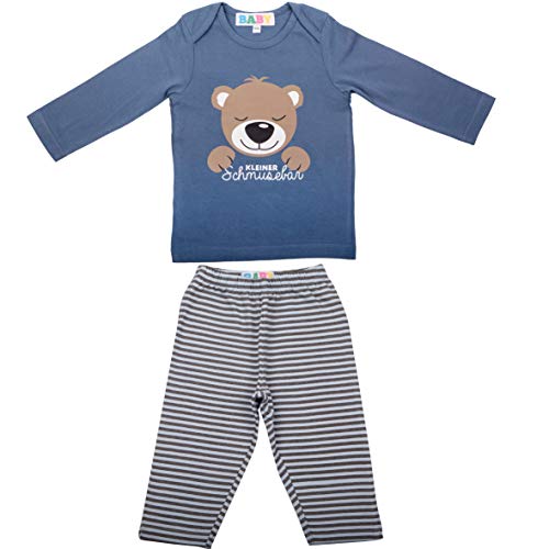 Preisvergleich Produktbild Baby - Jungen Schlafanzüge Kleiner Schmusebär, Blau, 74 / 80