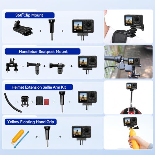 Image of DJI Osmo Action 4 Waterproof Action Camera Bundle, 1 /1.3 inch Sensor