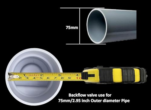 Image of ESEKSAFAR PVC Drain Backflow Valve Anti Rats Cockroaches, Snakes Backflow Strainer Cap,Cover,Hose Non Return Water for pipe (2pc-2.5 inch inch PVC Drain Valve)