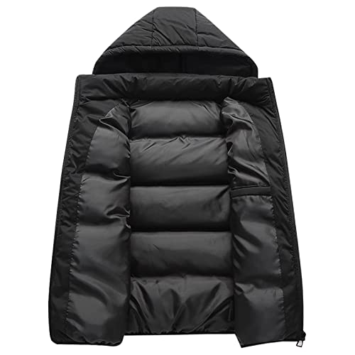 Ymosrh Men's Outerwear Vests Quilted Winter Vest Thicken Sleeveless Jacket With Hood Coats Puffer Vests, S-2XL2