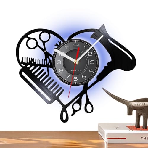 Horloge murale silencieuse pour studio de coiffure éliminant les bruits de tic-tac