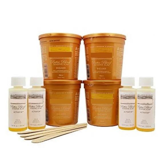 Mizinn Butter Blend Sensitive Scalp Relaxer Rhelaxer 4 Applications Kit