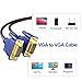 URELEGAN VGA to VGA Cable 15 Feet, Computer VGA Monitor Cable 1080P Full HD Male to Male Cord HD15, VGA Engineering Brade Cord 15FT for Computer PC Monitor Laptop TV Projector and More