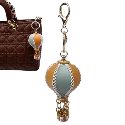 Kit DIY Porte-Clés,Pendentif Cuir Montgolfière Sac - Kit DIY Charme Sac | Pour Professionnels Adolescents Adultes Étudiants En Art Projets Weekend Anniversaire Artisanat Familial