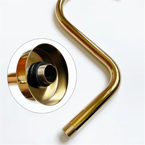Bras de douche cygne contre les jets trop bas extension murale chrome