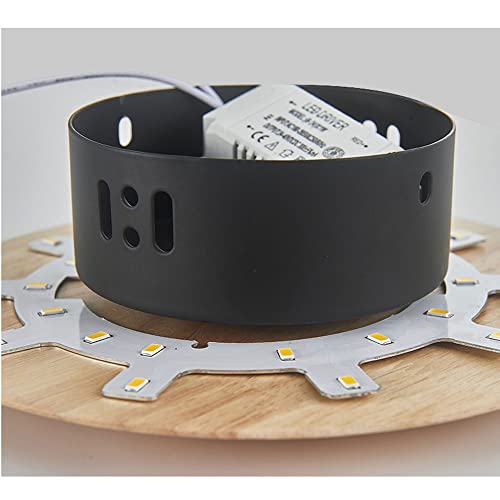 Farol de pared de madera nórdica para fondo de sala de estar 7