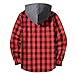 Long Sleeve Shirts for Men 2025 Fall Button Down Plaid Hoodie Jackets Casual Flannel Comfort Stylish Hooded Tops