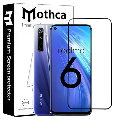 Image of Mothca Military-Grade Tempered Glass for Realme 8 5G / 7 /6 / 6i / Narzo 30 /30 Pro / 20 Pro with Edge to Edge Coverage - Case Friendly & Bubble-Free Installation Kit