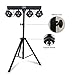 Zoxa DJ Stage Lights with Stand – LED Par Light with 4 Bar Gigbar, DMX LED, Sound-Activated Strobe – DJ Party Lights & DJ Lighting Packages for Parties, Events & Clubs – T-Bar Light Stand