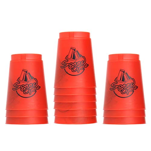 Seisso Stack Cups, Stacking Cup Set Classic Speed Training Stack Game Toys For Boys Girls Kids Stacking Cups (12 Pack Red) #TOP2