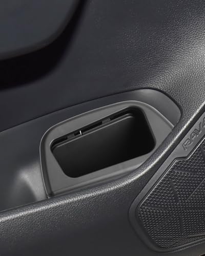 Image of Toyota RAV4 2025 Trash Can Bin with Lid for Door, Black ABS Plastic, Quart Size, Custom Fit for Driver Side Door Pocket (LE /SE /XLE Premium /Woodland /XSE /Limited) Accessories