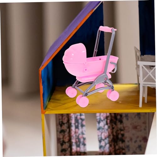 SUPVOX Kompakter Puppenwagen für Leichter und Langlebiger Puppenzubehör Realistisches für Puppenhaus Fördert Eltern Junge Mädchen Interaktion für Unterwegs – Bild 5