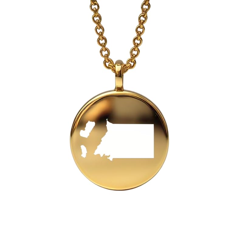 Pendentif carte de la Guinée équatoriale en argent sterling plaqué or 14 carats, forme ronde de 24 mm et épaisseur de 1,5 mm, breloque Terre, bijou de voyage délicat | Aventure | LKB_MAP_524