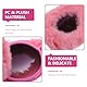Lustige Sonnenbrillen Requisiten FüR Fasching Einzigartige Rundrahmen PlüSch Sonnenbrille in Pink Perfekt FüR Partys Und Fotoshootings