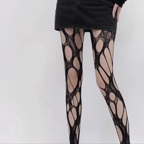 Image of Women's Ripped Tights for Women Y2K Pantyhose Goth Tights Leggings Fishnet Stockings